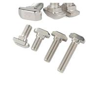 Boulons à tête carrée, M5 M6 M8, connecteur en aluminium, boulons à tête en T, vis for profilés en aluminium 20/30/40/45 (30 M6 x 16 (10 pièces))(20 M5x25 (10pcs))