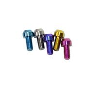 Boulons à tête cylindrique en Titane pour Modification de vélo, Tailles M4, M5, M6 et M8, pour l'entretien du vélo,M6x10mm - 10 pièces,Noir