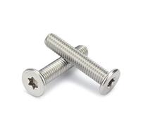 Boulons à tête fraisée, Vis à tête plate Torx Six lobes M5 M6, en acier inoxydable 304, longueur 5 50mm, paquet de 10(20mm,M6(10pcs))
