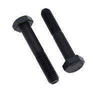 Boulons à Tête Hexagonale Avec Tige M12X60 (Pack of 2) Demi-fileté Boulons Hexagonaux Classe10.9 Acier allié Haute Résistance Noir Vis Hexagonales Mécaniques Certifiées DIN931 (12mm x 60mm)
