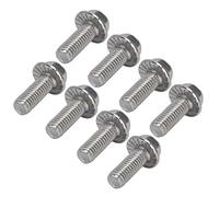 Boulons à Tête Hexagonale M10x1.5 avec Joint et Bride A2-70, Vis en Acier Inoxydable pour Travail du Bois, Longueur 25mm Diamètre M10