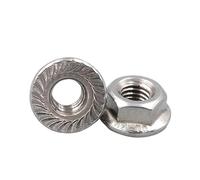 Boulons à tête hexagonale pour brides, Écrou à bride hexagonal à filetage à gauche en acier inoxydable M4 M5 M6 M8 M10 M12 contre-écrou SUS 304 DIN6923(M12x1.75 (4pcs))