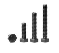 Boulons à Tête Hexagonale Vis à capuchon hexagonal en acier au carbone noir M4 M5 M6 M8 M10 M12 M14 M16 for montage sur cadre de support métallique(30mm,M16 1 piece)