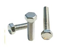Boulons à Tête Hexagonale Vis à tête hexagonale en acier inoxydable 304 M3M4M5M6M8 DIN933, boulon vis externe filetage complet métrique(18mm (20pcs),M6)
