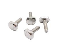 Boulons à tête marteau à rainure en T, Boulon à tête de marteau en acier inoxydable M6 M8 M10 M12 304 A2, boulon à rainure for Rail de goulotte à fente en T, piste à onglet 5 pièces(M12*50mm)