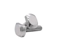 Boulons à tête marteau à rainure en T, Boulons M5 M6 M8 M10 for fente en T, boulons carrés en acier inoxydable, vis à tête en T, goulotte, boulon en T, 5 pièces(M5x35)