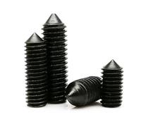 boulons à tête ronde à six côtés sans tête, Vis sans tête à six pans creux en acier noir de grade 12.9, 1/10/50 pièces M2 M2.5 M3 M4 M5 M6 M8 M10 M12 M16, à tête conique(12mm,50pcs M3)