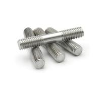 Boulons à tige filetée aux deux extrémités, Assortiment multiple de tailles d'argent goujons à double extrémité d'acier inoxydable(160mmxM5 5pcs)