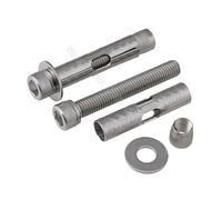 Boulons à vis d'expansion, Boulon d'ancrage à douille hexagonale for béton à expansion intégrée, argent, plusieurs tailles(M8*100)