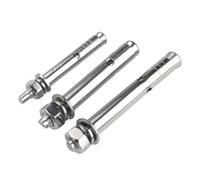 Boulons à vis d'expansion d'ancrage à manchon en acier inoxydable 304, boulon d'expansion hexagonal externe M6-M20 pour le montage de Construction en béton(M10-200mm-1pc)