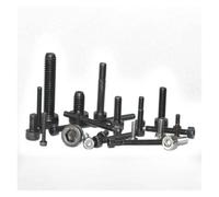 Boulons Allen à tête de capuchon en acier allié qualité 12.9, placage nickel noir M2 M3 M4 M5 M6, vis réglage douille hexagonale 10 pièces
