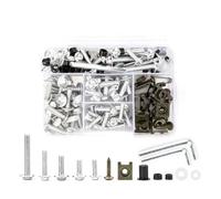 Boulons Carénage Moto Kit De Vis Et Écrous Pour Carénage Moto Pour Pour Ninja300 Pour Ninja 300 Clips Boulons Fixation Clips Fixation Vis Écrous(Argent)