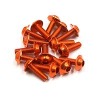 Boulons Carénage Plaques D'immatriculation Hexagonales Multicolores M6x20mm, Vis Pour Cadre Plaque D'immatriculation Scooter Moto(Orange)