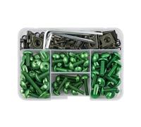 Boulons Carénage Universels Moto 155 Pièces Pour CBR600F Pour F2 Pour F3 Pour F4 Pour F4i Pour CBR600RR Pour CBR900RR Pièces Écrous(Green)