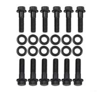 Boulons Collecteur Acier pour chevy pour Gen III pour ls Boulons | Acier haute résistance, finition noire, compatible pour ls et pour sbc, montage sécurisé, longue durée de vie