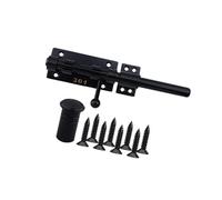 Boulons coulissants portables robustes noirs en acier inoxydable avec trou de 8 mm pour cadenas de porte et fenêtre