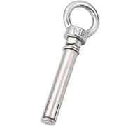 boulons d'ancrage, 304 stainless steel M12 lifting eyebolt with screw round ring hook nut washer for hanging heavy object(M12x100mm)
