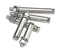 Boulons d'ancrage, boulon d'expansion, 1/5 pièces M6 M8 M10 -M20 Vis à expansion hexagonale en acier inoxydable 304 A2, boulons d'ancrage for béton(1pcs,M12x100)