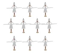 Boulons d'ancrage muraux à expansion, vis d'expansion de type aéronef, vis autoperceuses anti-rotation for plaques de plâtre, kits d'ancrage for cloisons sèches(White,20Sets)