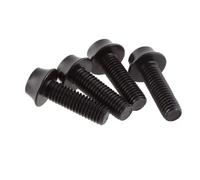 Boulons de cage de bouteille d'eau anodis e de la dent de loup - 4 pcs. Noir