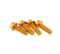 Boulons de cage de bouteille d'eau anodis e de la dent de loup - 4 pcs. Or