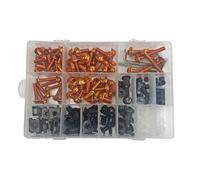 Boulons De Carénage Compatible Avec Yamaha Pour YZF 600 Pour YZF600R Pour YZF750R 1994-2007 200x Kit De Boulons De Carénage Vis De Carrosserie Clips(Orange)