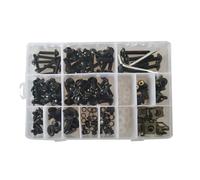 Boulons De Carénage Compatible Avec Yamaha Pour YZF 600 Pour YZF600R Pour YZF750R 1994-2007 200x Kit De Boulons De Carénage Vis De Carrosserie Clips(Noir)