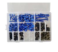 Boulons De Carénage Compatible Avec Yamaha Pour YZF 600 Pour YZF600R Pour YZF750R 1994-2007 200x Kit De Boulons De Carénage Vis De Carrosserie Clips(Blue)