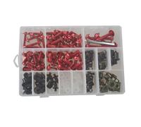 Boulons De Carénage Compatible Avec Yamaha Pour YZF 600 Pour YZF600R Pour YZF750R 1994-2007 200x Kit De Boulons De Carénage Vis De Carrosserie Clips(Rouge)