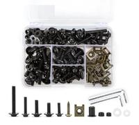 Boulons De Carénage De Moto, Vis Et Écrous, Kit Complet Pour TENERE 700 MT07 MT 07 TMAX 500 TMAX 560 FZ6 XMAX MT 09 MT03 177 Pièces Boîte outils(Noir)
