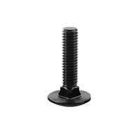 Boulons de carrosserie noirs en acier inoxydable 304, M3 M4 M5 M6 M8 M10 M12, tête ronde en treillis, vis de carrosserie à col carré(M12x40mm 1pcs)