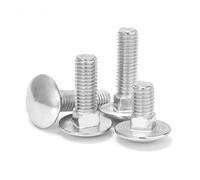 Boulons de chariot M6 M8 M10 M12, longueur de treillis de 16 à 150mm, vis à tête ronde en acier inoxydable 316 à col carré for table d'étagère, 1 à 5 pièces(M10x35(1pcs))