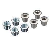 Boulons de fixation de double plateaux (M8 x 8,5) et écrous (4 jeux) Shimano FC-M391 (x4) Argenté