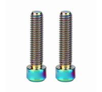 Boulons de Frein à Disque de Vélo Vis Fixation en Alliage Titane M6 X 25mm pour Etrier de Frein de Vélo VTT Lot de 2PCS(Multicolore)
