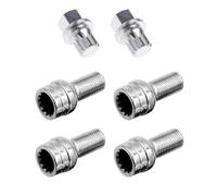 Boulons de jante Compatible avec A4 A6 A8 TT M14*1.5 Vis de roue Boulon Écrou de blocage Clé 8D0601139F 8D0 601 139F(Silver)