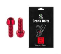 Boulons de manivelle de vélo M6 x 18 mm, vis de fixation en acier revêtu sous vide PVD avec joint pour vélos de route, dureté et stabilité améliorées, couleurs assorties, faciles à installer et à