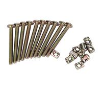 Boulons de Meubles en Acier Carbone, 40mm, 10 Pièces avec Écrous, Fixateurs Universels pour Assemblage de Lits, Berceaux, Chaises