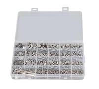 Boulons De Moto Compatible Avec 884 Pièces En Acier Inoxydable Kit Clés À Rondelles D'écrou M2 M3 M4 Pour M5 Tête Demi-ronde Vis Douille Hexagonale Écrous Jeu