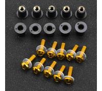 Boulons De Moto pour Moto pour Morini X-Cape 650 650X 2022 2023 2024 Kit De Boulons De Carénage M5 Écrous De Fixation Vis De Pare-Brise Écrous de carénage(Or)