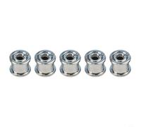 Boulons de plateau en acier inoxydable pour VTT pour vélo, vis de fixation simples et triples de pédalier, pour fixations de pignon en alliage d'argent ultra léger, kit de matériel de montage de roue