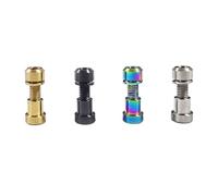 Boulons de potence en alliage de titane M5 x 18 mm, vis de guidon de vélo avec rondelle, vis de rehausse de potence de vélo de route(M5-18mm Silver)