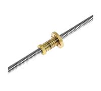 Boulons de précision, T8 Memimpin Sekrup 4mm avec jeu d'écrou pas de 2mm OD 8mm 200mm 1000 1200mm T Type moteur à trapézoïdal for imprimante 3D(200mm)