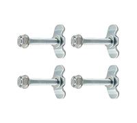 Boulons de rail en L - Accessoire de goujon fileté avec double languette pour rail en L - Jeu de 4 pièces de matériel de fixation pour camionnette, pickup avion, SUV, remorque, contrôle de charge