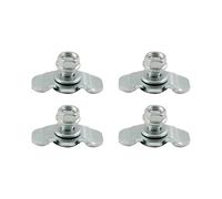 Boulons de rail en L | Accessoire de goujon fileté avec double languette pour rail en L | Jeu de 4 pièces de matériel de fixation pour camionnette, pickup avion, SUV, remorque, contrôle de charge