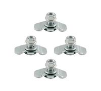 Boulons de rail en L - Accessoire de goujon fileté avec double languette pour rail en L - Jeu de 4 pièces de matériel de fixation pour camionnette, pickup avion, SUV, remorque, contrôle de charge
