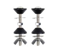 Boulons de réservoir de toilette en acier inoxydable durable - Fixations de toilettes avec kit de joint de réservoir de toilette - Kit de chasse d'eau à couplage étroit - 2 boulons de toilette en