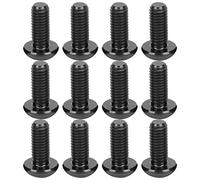 Boulons de Rotor de Frein à Disque de Vélo 12 Pièces Vis de Rotor de Frein à Disque de Vélo en Alliage de Titane Accessoire de Vis de Vélo M5x12mm(Noir)