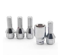 Boulons de Roue 4 * M12 X 1,5 + boulon de verrouillage roue en alliage d'aluminium vis antivol pneu écrou adapté Utilisation adaptée pour BMW E30 E36 E46 E81 E82 E87 E88 E90 2003-2013