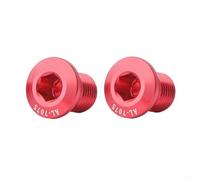Boulons de suspension de dérailleur M10 P1.0 en aluminium - Filetage de 8,5 mm - Longueur totale : 15 mm - Pour montage de support de dérailleur arrière de vélo (rouge)