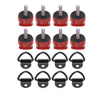 Boulons de toit rigide Torvex, 8 pièces, vis à oreilles en aluminium, fixations de toit avec anneaux de traction, compatibles avec Bronco 2 portes 4 portes à partir de 2021 (Rouge)